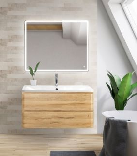 Тумба под раковину BelBagno подвесная 90x50см Rovere Rustico ALBANO-900-2C-SO-RR